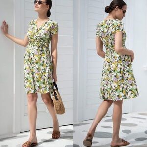 NWT Seraphine Ariana Wrap Nursing Dress Multi Floral XL